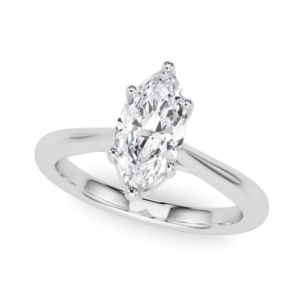 6-Prong Solitaire Marquise Engagement Ring VS F 0.50-0.75 Ct Lab Grown Diamond