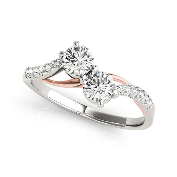 Lab Grown Diamond Forever Us Two Stone VS F 1.15 Carat Engagement Ring 14K Gold
