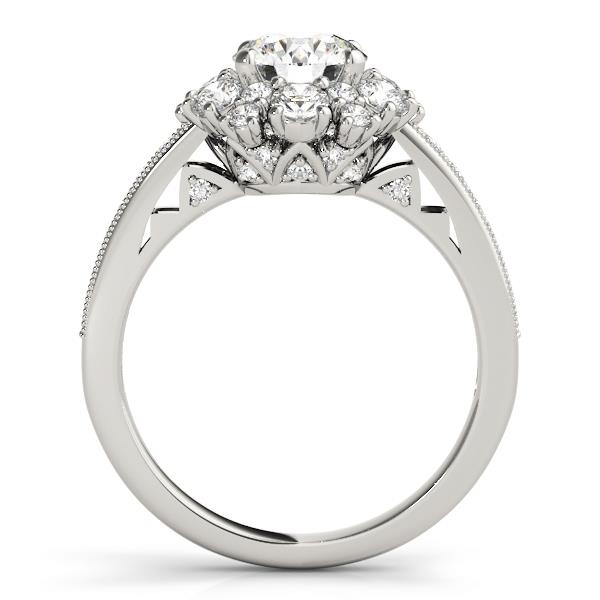 VS F 2.01Ct Lab Grown Diamond Designer Style Halo Engagement Ring For Women Gold