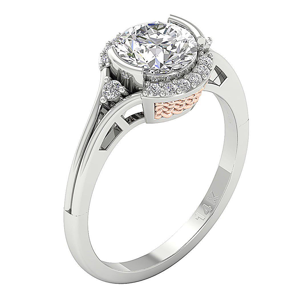 Bezel Set Solitaire Engagement Ring VS1 F 1.50Ct Lab Grown Diamond