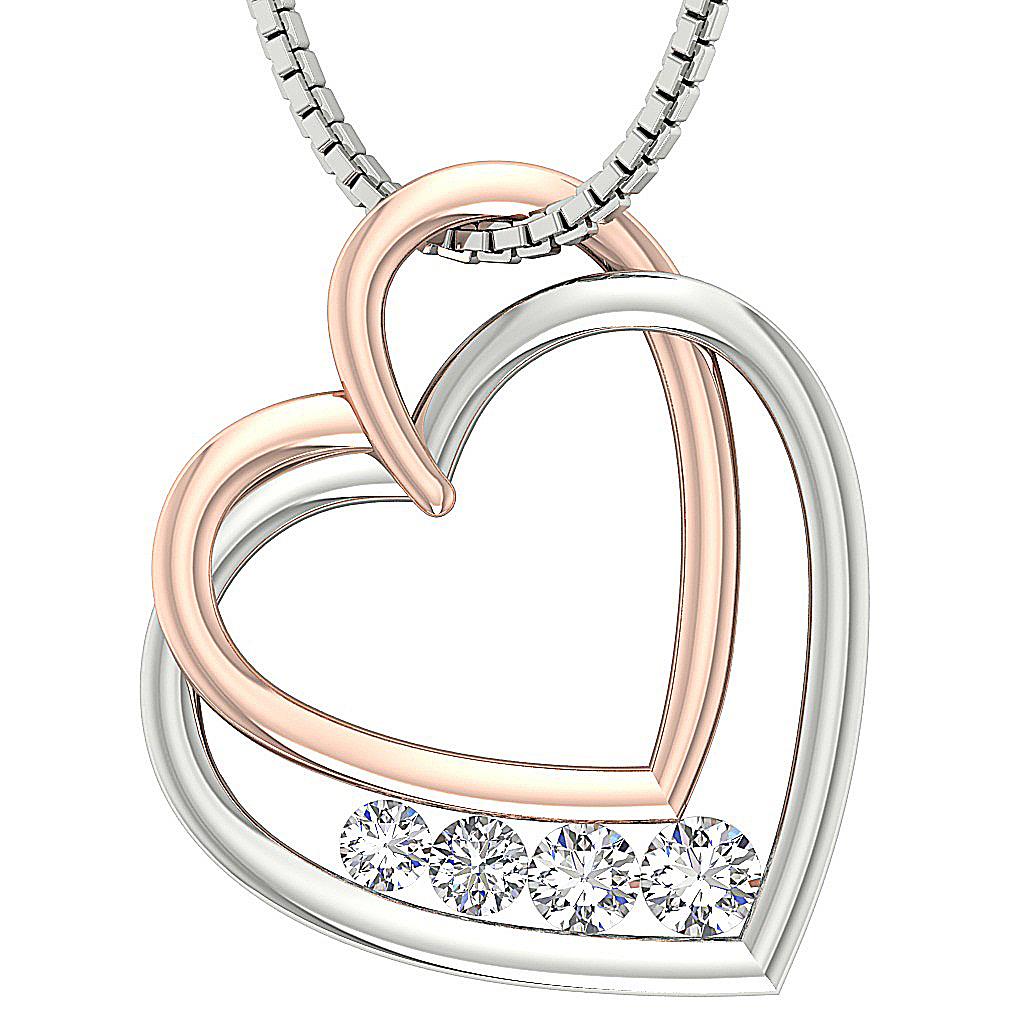 Two diamond pendant necklace Sale