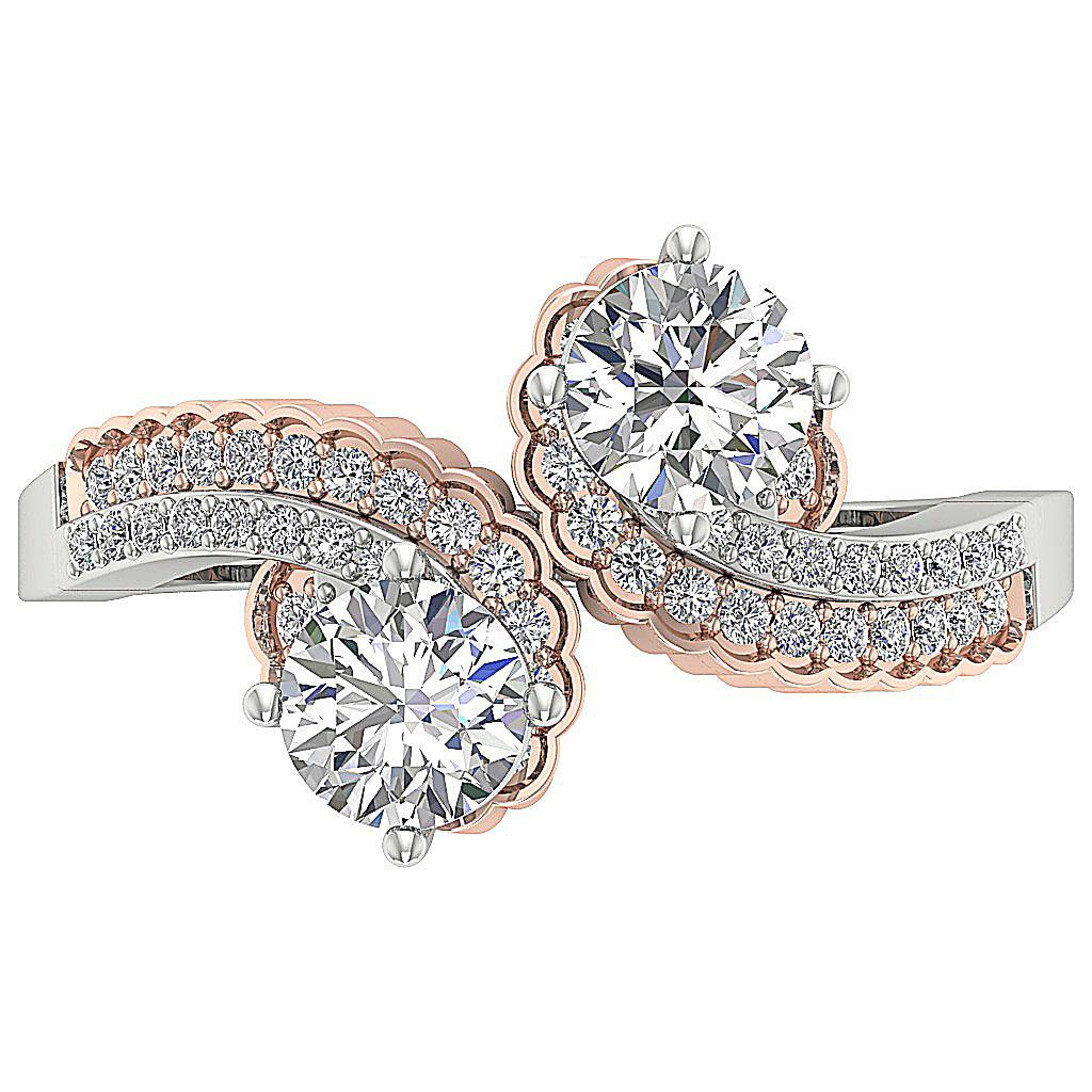 Designer Forever Us 2 Stone Diamond 1.50Ct Solitaire Engagement Ring
