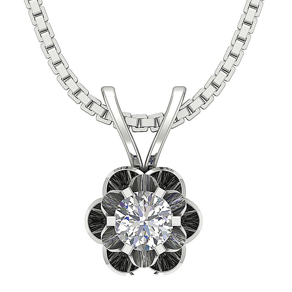 ネックレス・ペンダント Round Brilliant Necklace / 4 Prong #3713_White 946356773_o.jpg