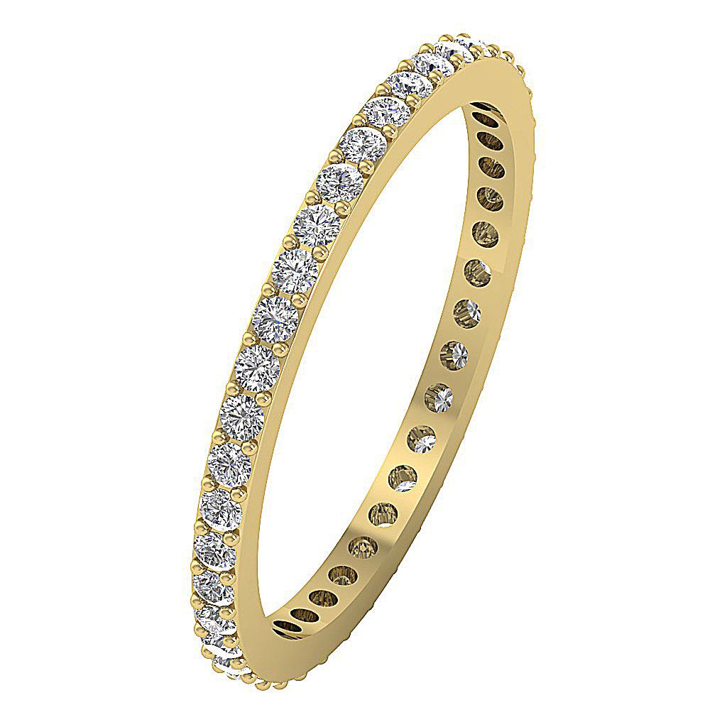 Eternity Wedding Ring I1 G 0.55 Carat Natural Diamond 14K Gold Prong ...