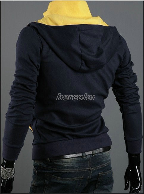 2012 Korean men's fashion double collar jacket coat Slim classic short ...