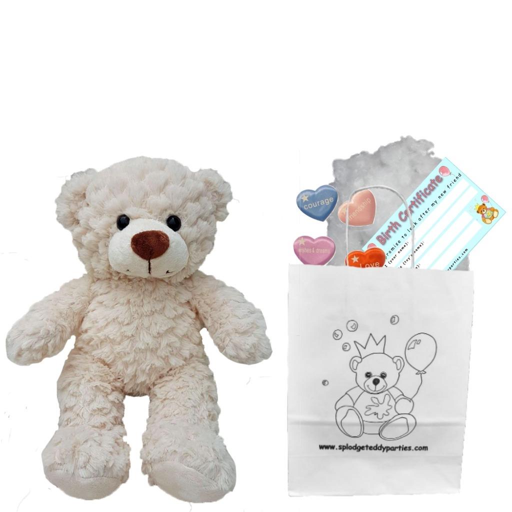 construir un oso de peluche - KIT DE FIESTA PARA HACER OSITOS DE PELUCHE - 25 cm/10" - regalo o fiesta - Imagen 12 de 13