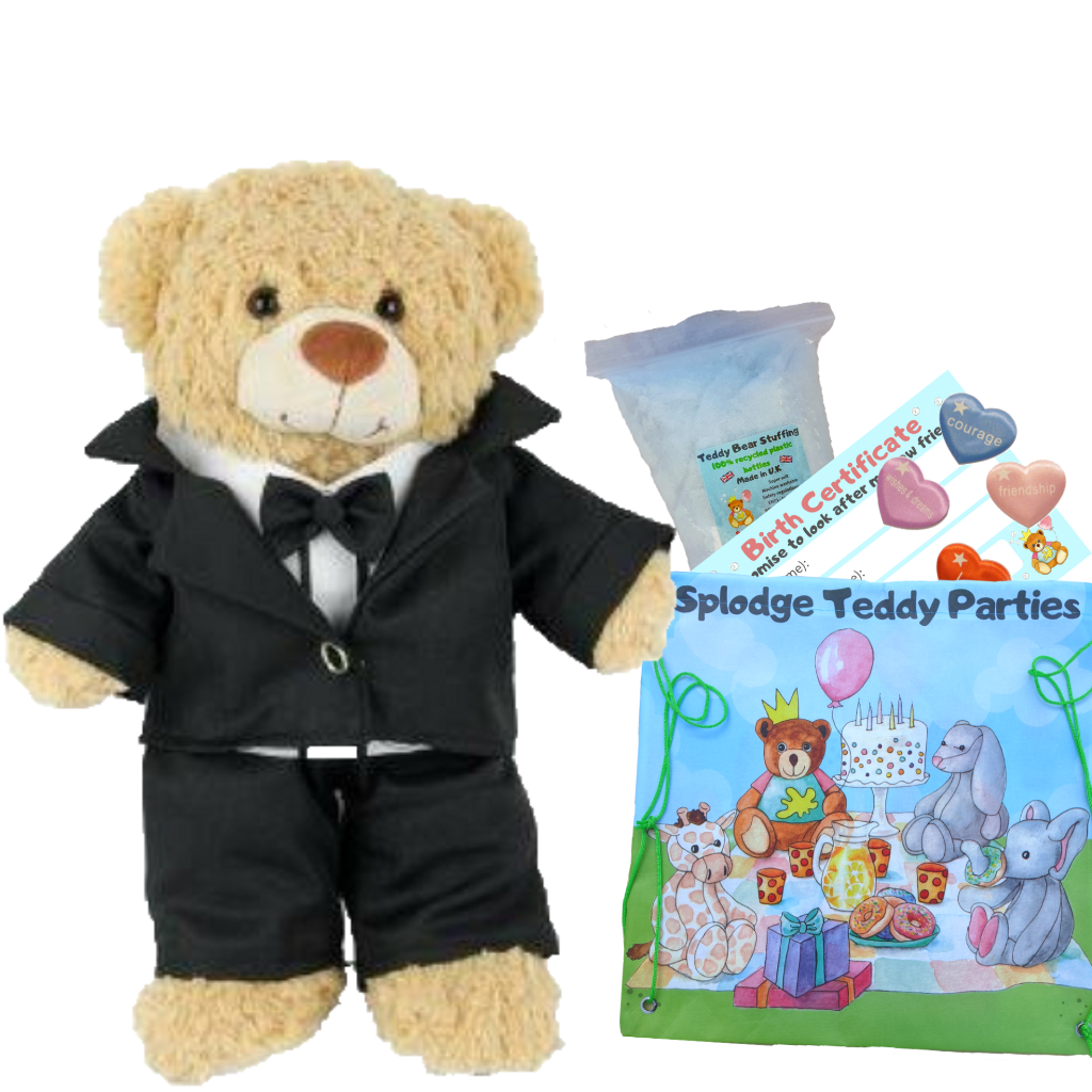 DIY TEDDY BEAR KIT no sew - BUILD a TOFFEE the BEAR with outfit - Size: 16"/40cm - Picture 13 of 19