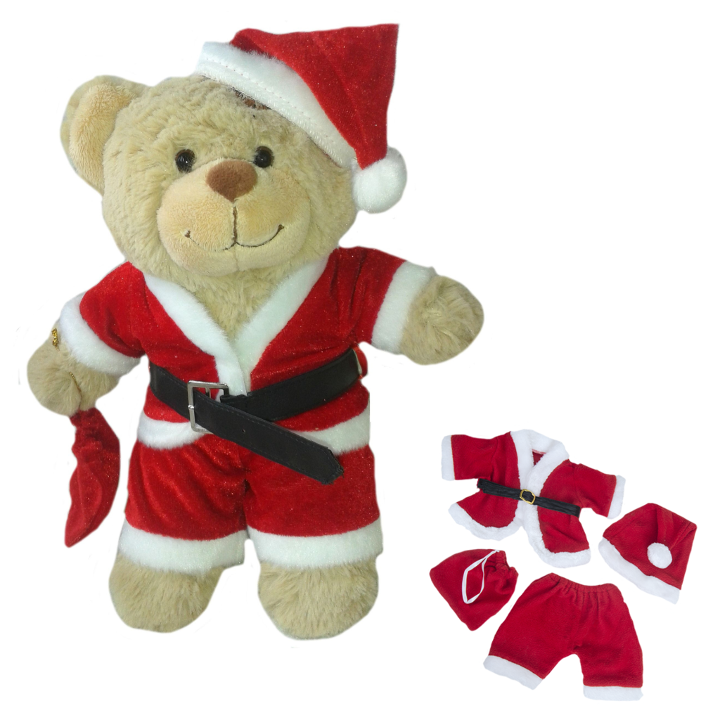 TEDDYBÄR KLEIDUNG - WEIHNACHTEN Elfe Weihnachtsmann Engel Kleid - 16"/40cm BUILD A TEDDY BEAR - Bild 7 von 13