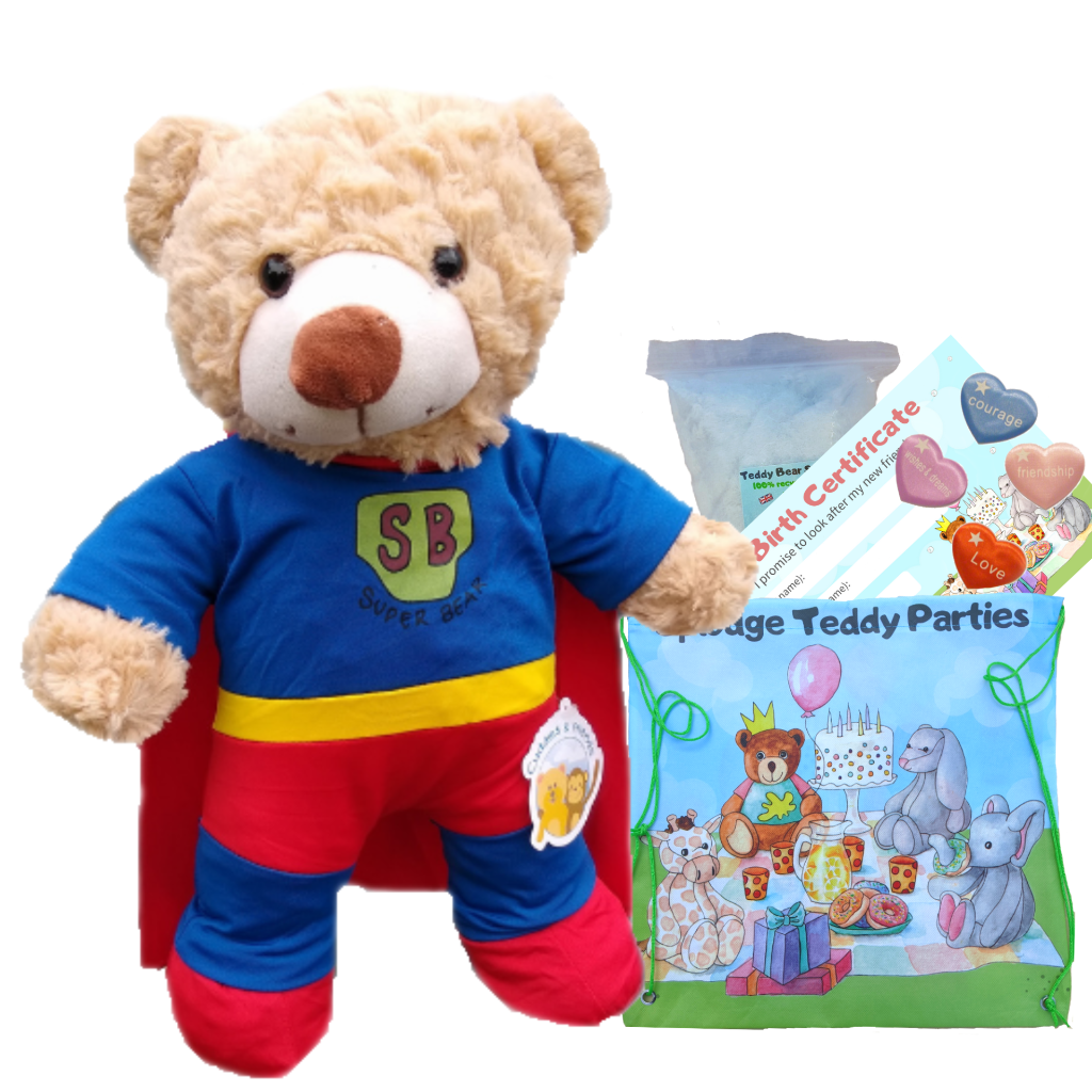DIY TEDDY BEAR KIT no sew - BUILD a TOFFEE the BEAR with outfit - Size: 16"/40cm - Picture 10 of 19