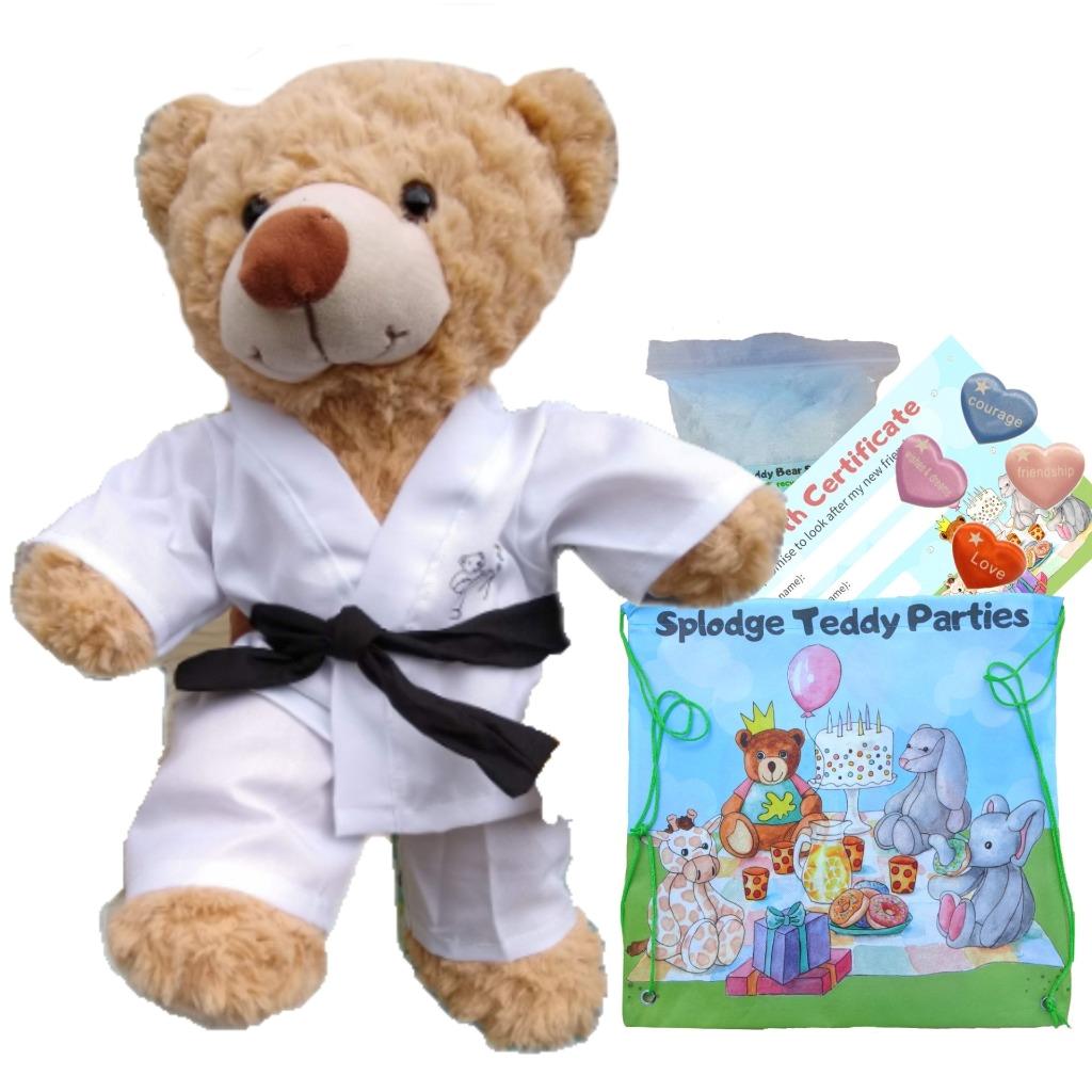 DIY TEDDY BEAR KIT no sew - BUILD a TOFFEE the BEAR with outfit - Size: 16"/40cm - Picture 14 of 19