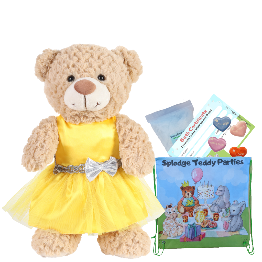 DIY TEDDY BEAR KIT no sew - BUILD a TOFFEE the BEAR with outfit - Size: 16"/40cm - Picture 18 of 19