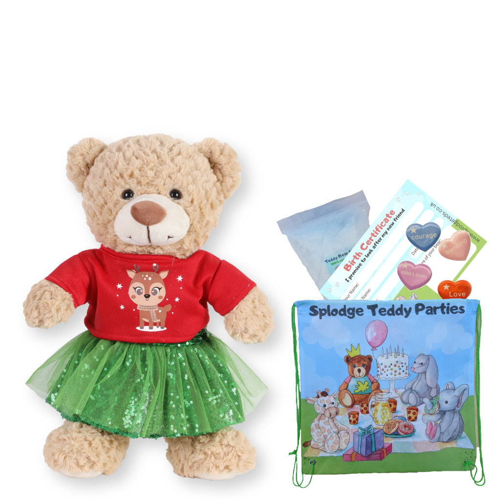 DIY TEDDY BEAR KIT no sew - BUILD a TOFFEE the BEAR with outfit - Size: 16"/40cm - Picture 17 of 19