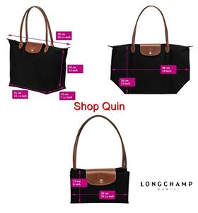 LONGCHAMP Le pliage Handbag Tote in MEDIUM & BLACK 100% Made in FRANCE ...