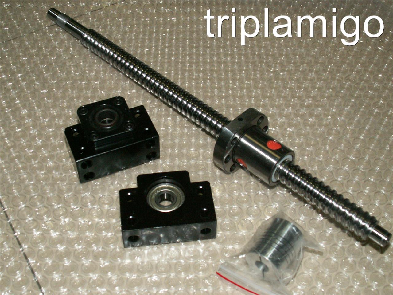 anti backlash 25mm ballscrew RM2505-1400mm-C7+1 set BK//BF20 end support bearing