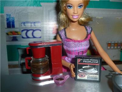 BARBIE DOLL SIZE KITCHEN ACCESSORIES MINIATURE RED BARBIE DOLL SIZE KITCHEN ACCESSORIES MINIATURE RED