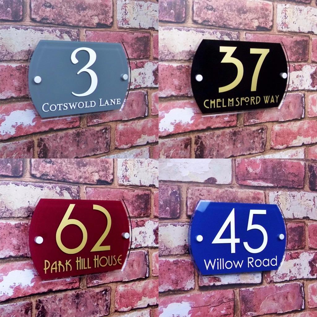 Personalised MODERN HOUSE NUMBER street name BUSINESS SIGNS Plaques ...