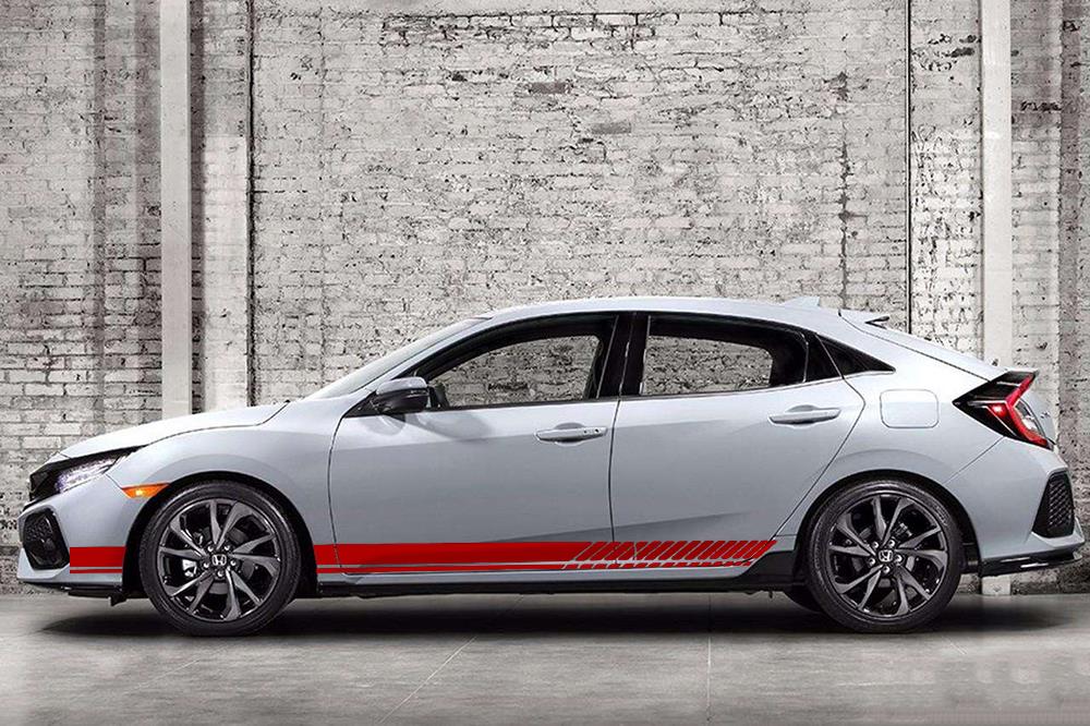 2x Black Vinyl Decal Sticker Graphics Sport Car Body Side ...