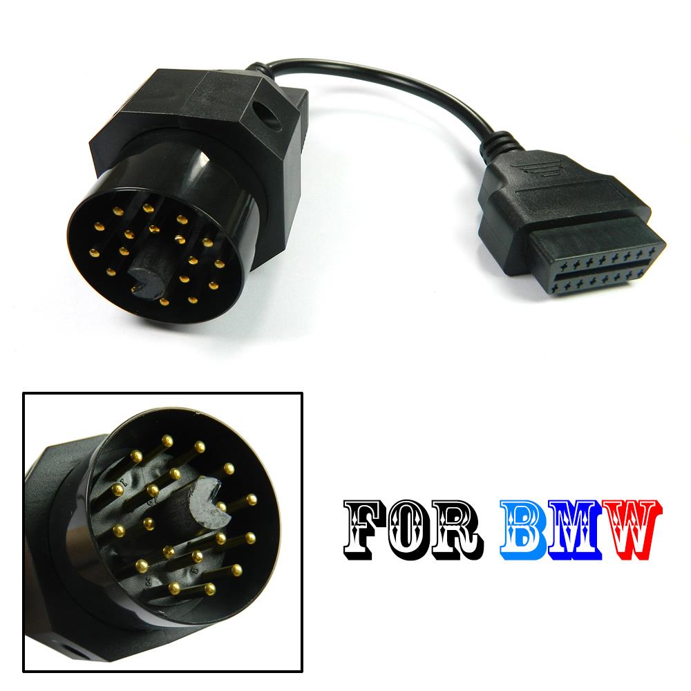 E-car Connection Obd 20 Pin To 16 Pin Obd2 Male To Female Adapter Cable For Bmw E36 E46 E38 E39 E53 X5 Z3~p86212818