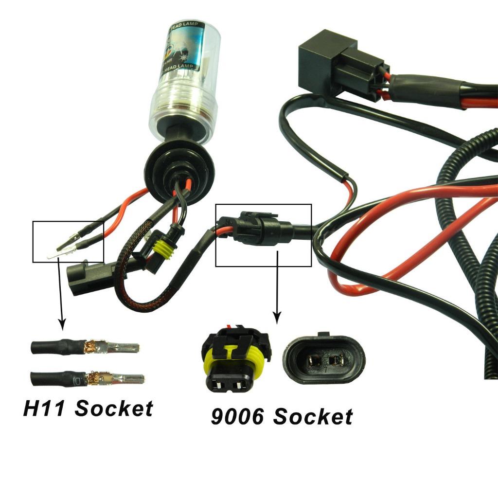 H3 H4 H7 H11 H8 9005 9006 HID Conversion Kit Relay Wire Harness Adapter