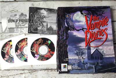 Ultra RARE! The Vampire Diaries Big Box PC Game 1996 Her
