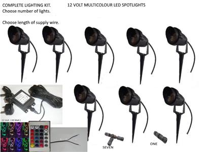 12v Volt Led Colour Changing Outdoor Garden Spot Light Kit 12v Volt Led Colour Changing Outdoor Garden Spot Light Kit Transformer