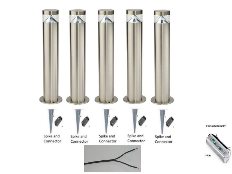 Stainless Steel Bollard Outdoor Garden Light Spike 12v Volt Led Stainless Steel Bollard Outdoor Garden Light Spike 12v