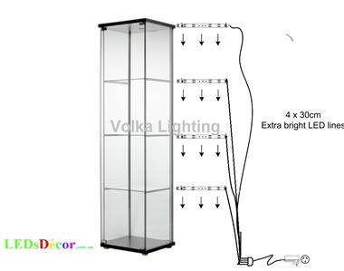 Glass Display Cabinet Lights Cool White Ebay