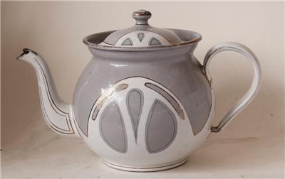 Antique Art Nouveau/Jugendstil Enamelware Tea Pot Bing Brothers Bingit ...