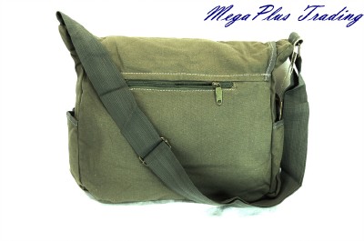 Ahmik Casual Canvas Messenger Book Bag BMT-3287 Green