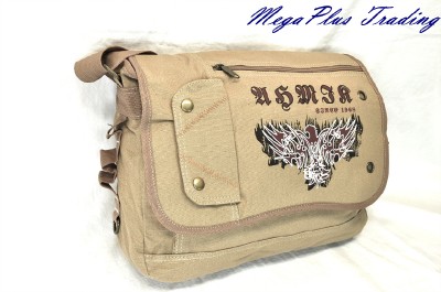 Ahmik Casual Canvas Messenger Book Bag BMT-3287 Green
