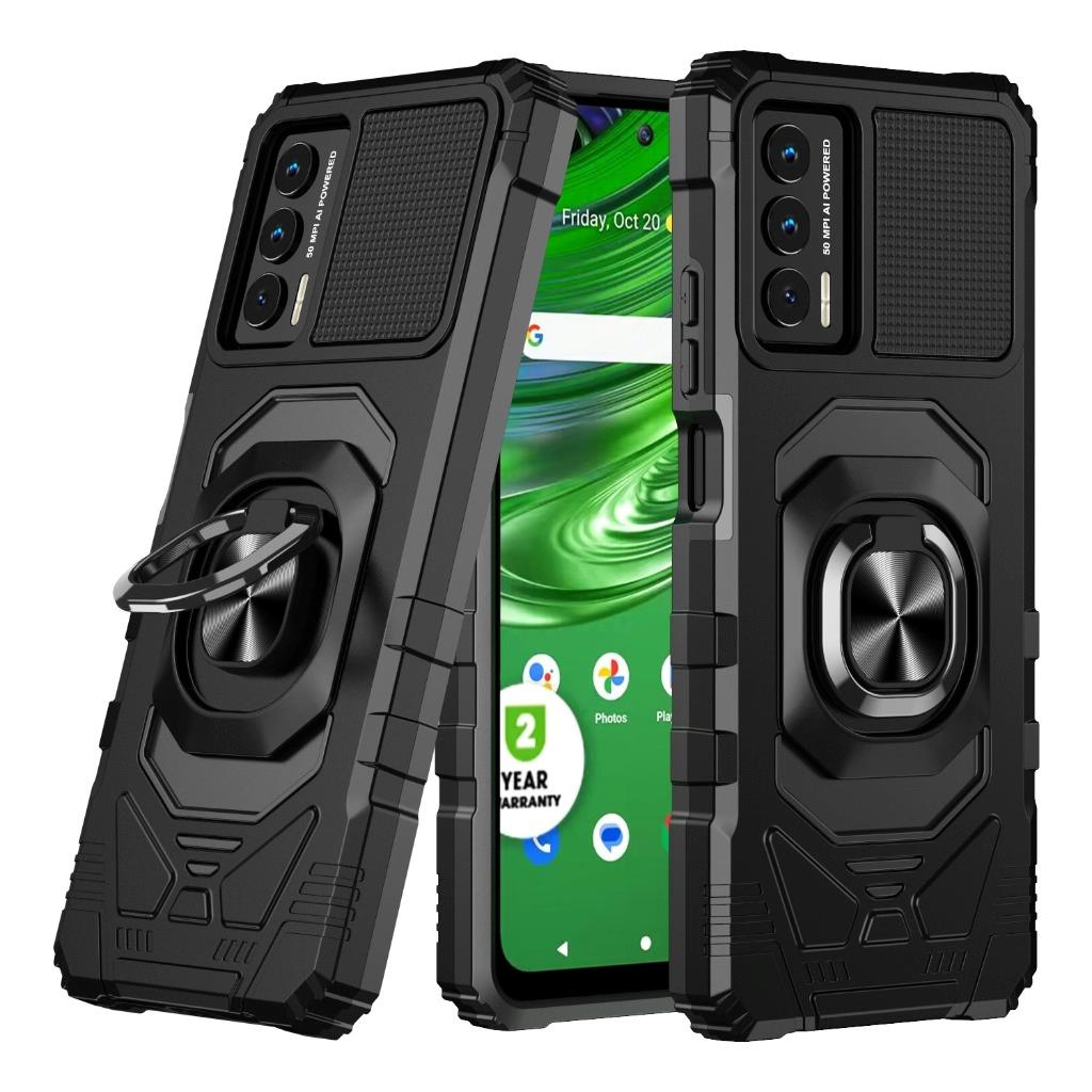 For Cricket Outlast / AT&T Jetmore Case Armor Ring Magnetic Hard Stand Hybrid - Picture 10 of 13