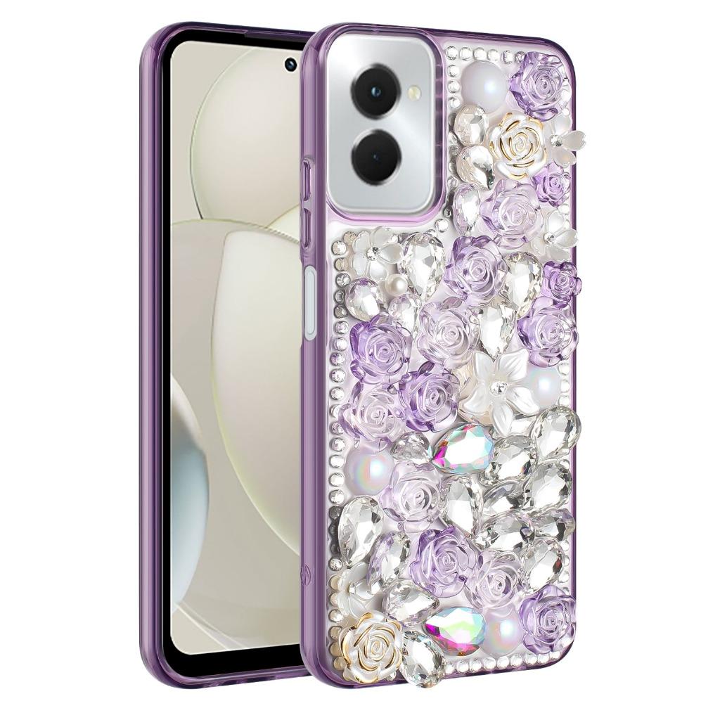 Lujo 3D Ostentoso Diamante Diamante Estuche Cubierta Para Motorola Moto G Power 5G 2024 - Imagen 14 de 14