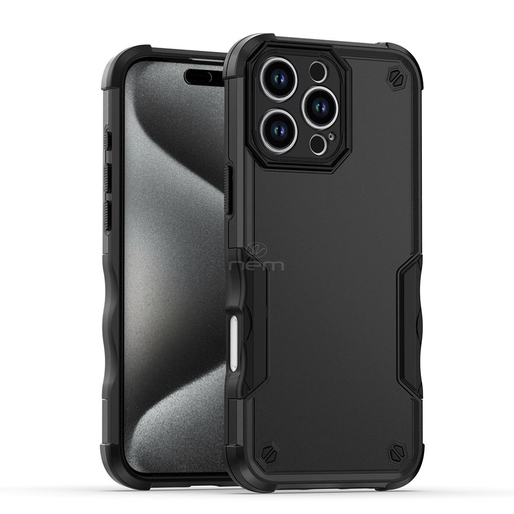 For iPhone 16 Pro Max/16 Pro/16 Plus Case Phone Shockproof Cover +Tempered Glass - Picture 15 of 19
