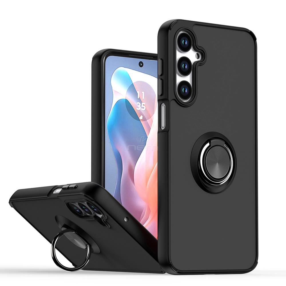 Funda con anillo giratorio con soporte magnético para automóvil para Samsung Galaxy M55 5G - Imagen 9 de 11