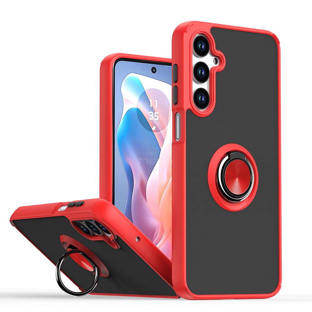 Funda con anillo giratorio con soporte magnético para automóvil para Samsung Galaxy M55 5G - Imagen 11 de 11