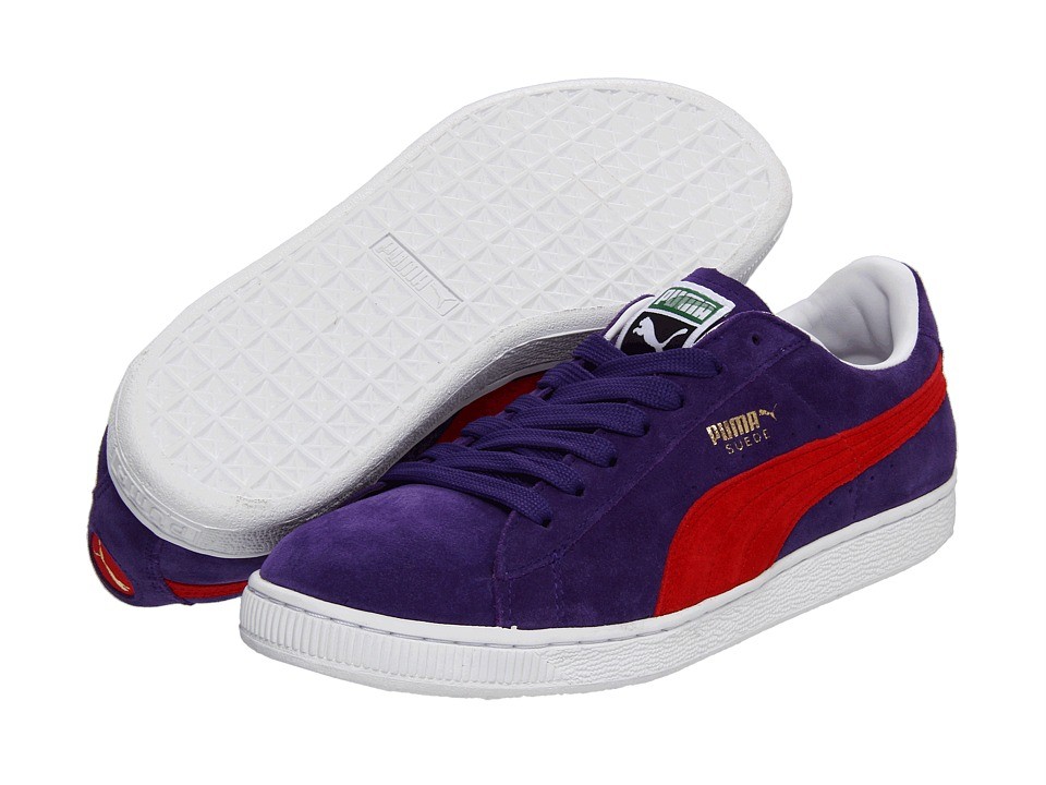 Puma Suede Archive ECO Mens Purple Red Classic Active Life Style 352421 ...