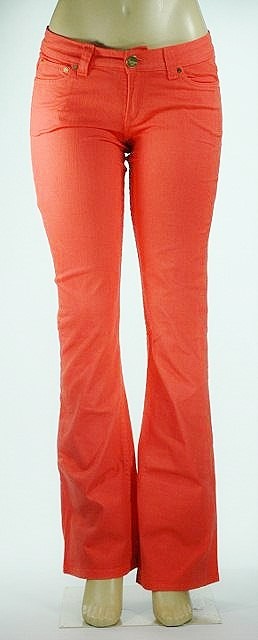 Guess By Marciano RN# 62136 Womens Low Rise Stretch Bootcut Jeans Coral