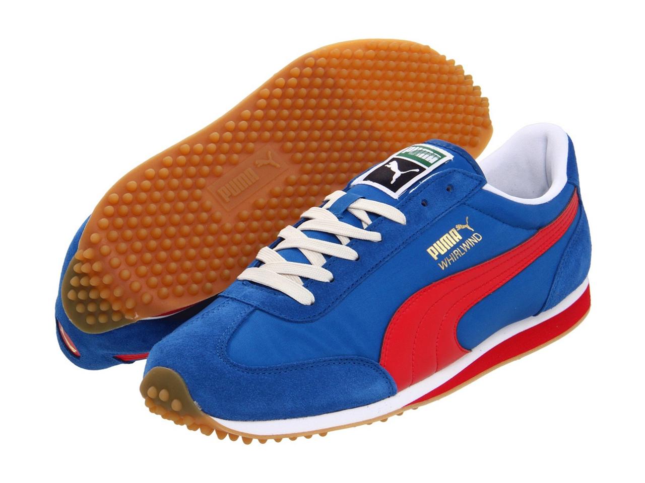 Puma: Men's Whirlwind Classic Running Shoes Snorkel Blue Ribbon Red Gum