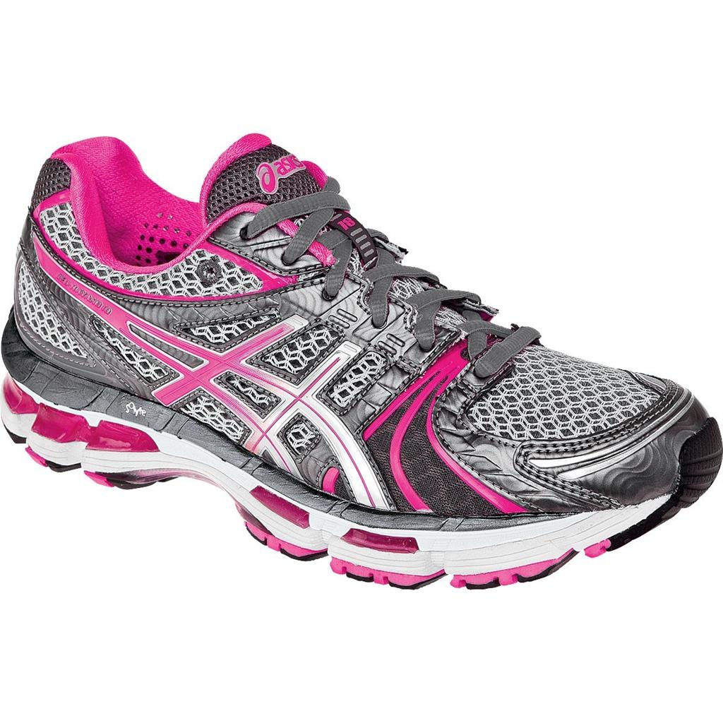 Asics: Women's GEL-Kayano 18 Running Shoes Titanium Hot Pink Lightning ...