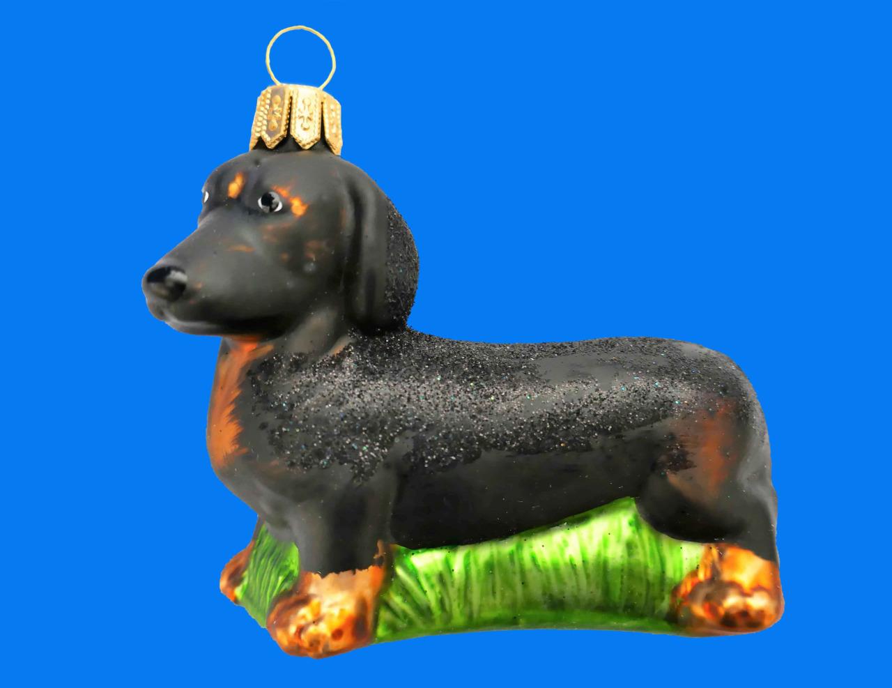blown glass dog christmas ornaments