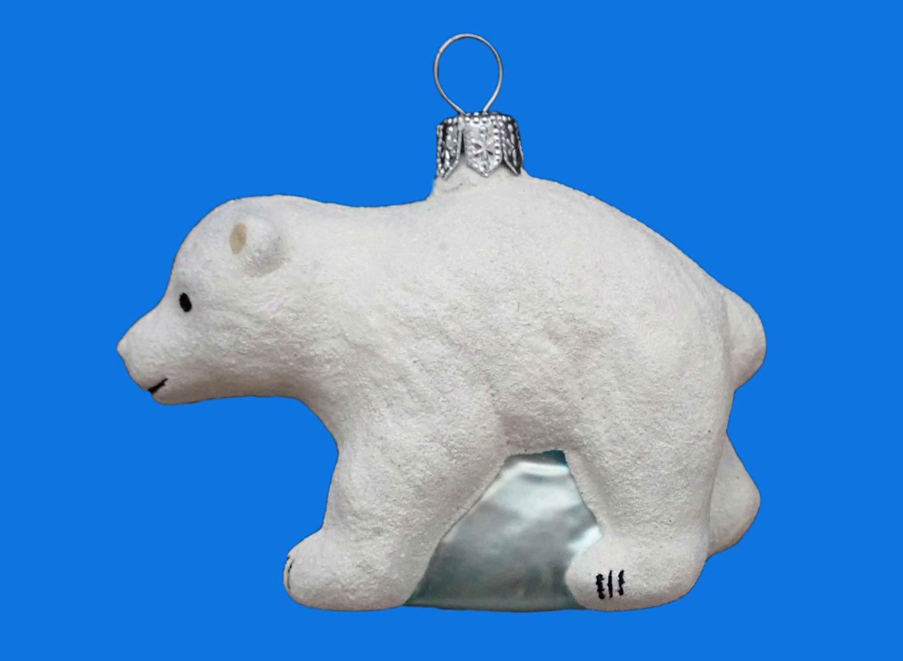 blown glass polar bear