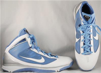 white and light blue basketball shoes