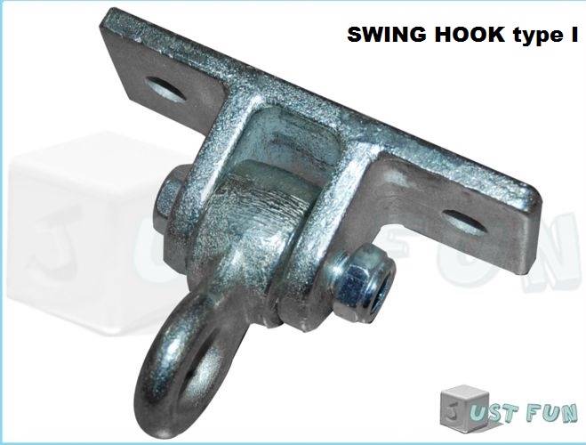 SWING HOOK METAL HANGER FOR TIMBER CLIMBING FRAME WOODEN BEAM SELECTION