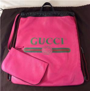 gucci logo backpack
