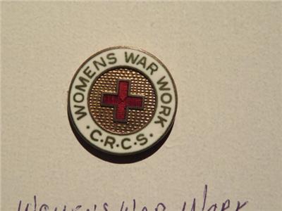 Crcs Canadian Red Cross Society Wwii Era Sterling Enamel Lapel Pin Women S War Ebay