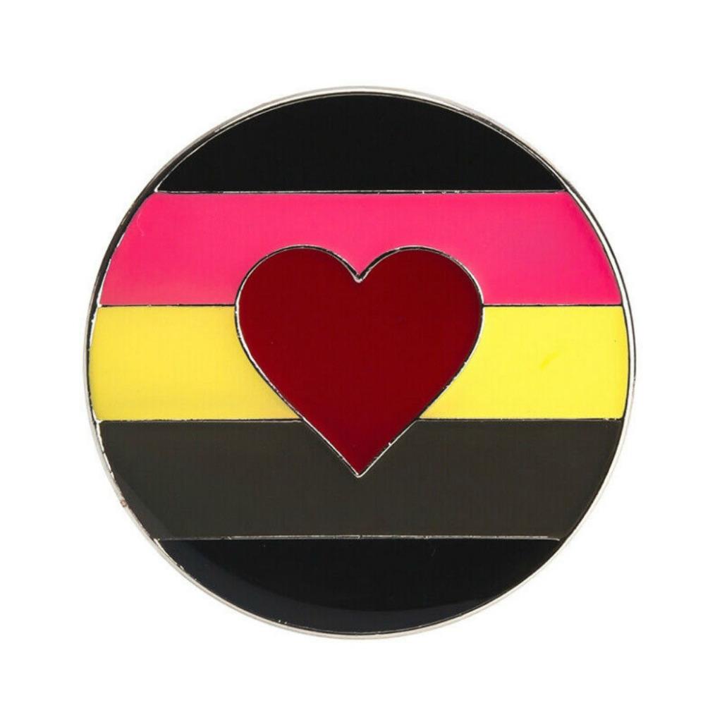 Details about   Polyamorous Flag Round Lapel Pin 1" Pride LGBT Hat Badge Tie Tack 