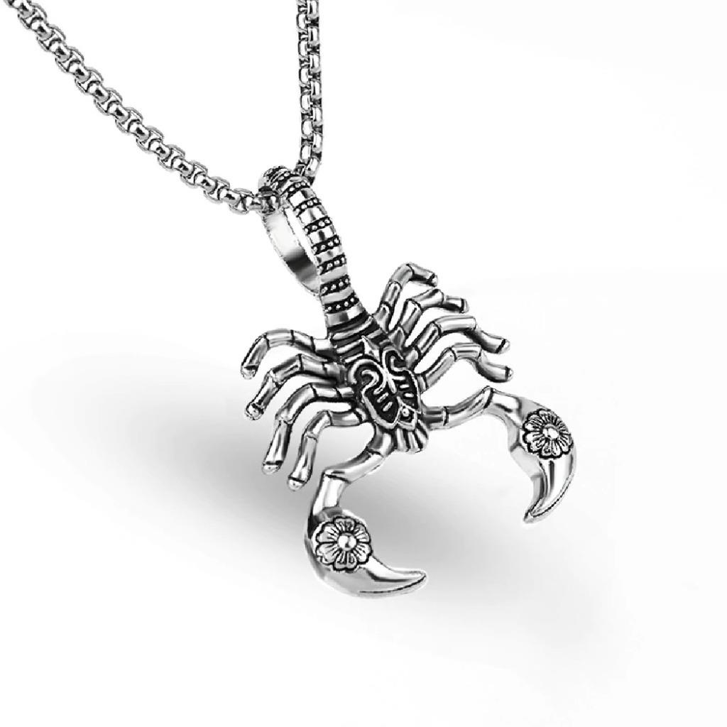 COLLAR ESCORPIÓN 2" Colgante Metal Oro Plata o Negro Hombres Mujeres Escorpio Zodiaco - Imagen 8 de 10