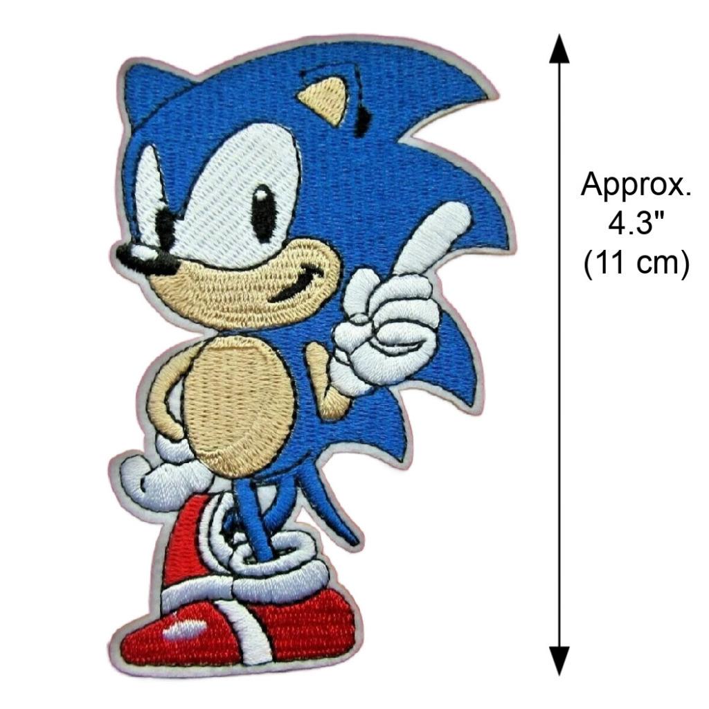 SONIC THE HEDGEHOG IRON ON PATCH Choice of 9 Characters Embroidered Applique