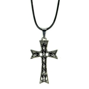 GOTH CROSS NECKLACE Skull Gothic Metal Pendant Charm Fashion Jewelry ...