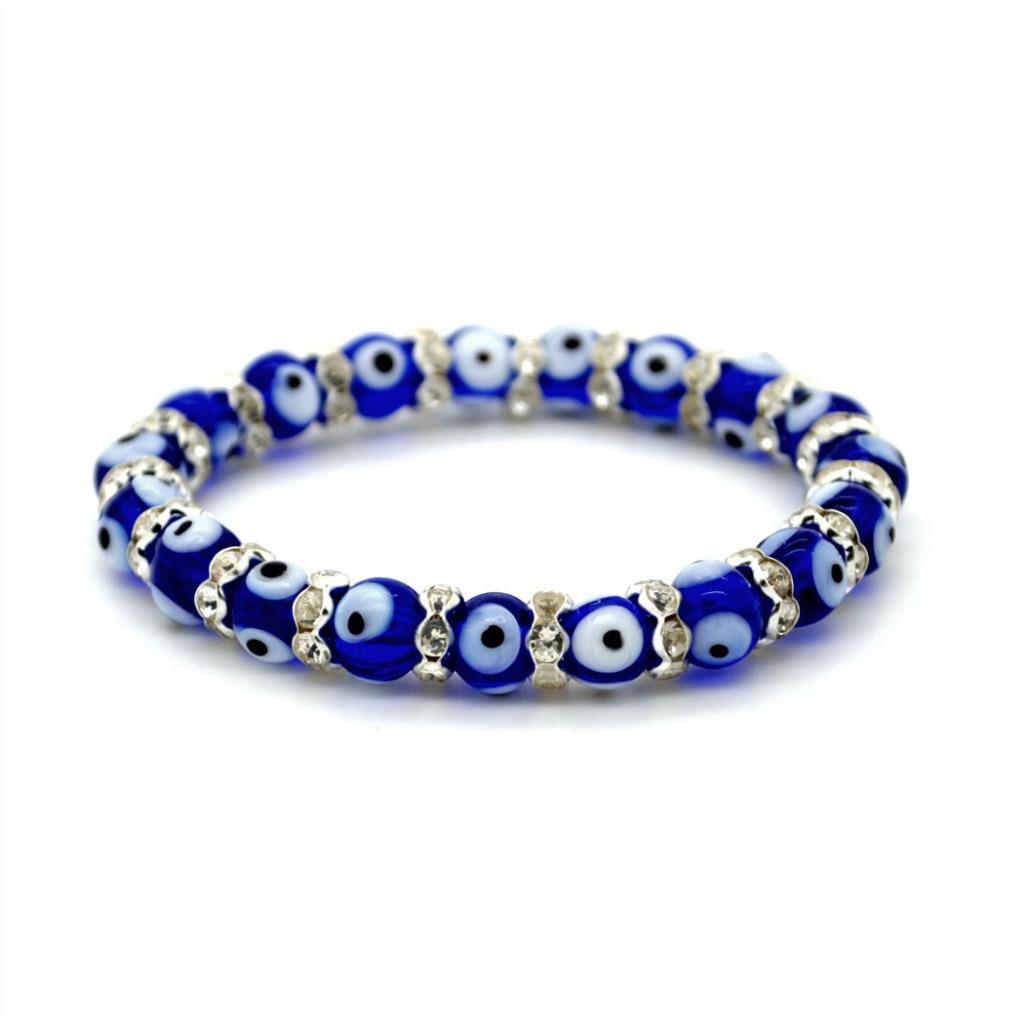 100pcs mix color evil eye Acrylic oval bead fit bracelet or necklace 10mm B45 